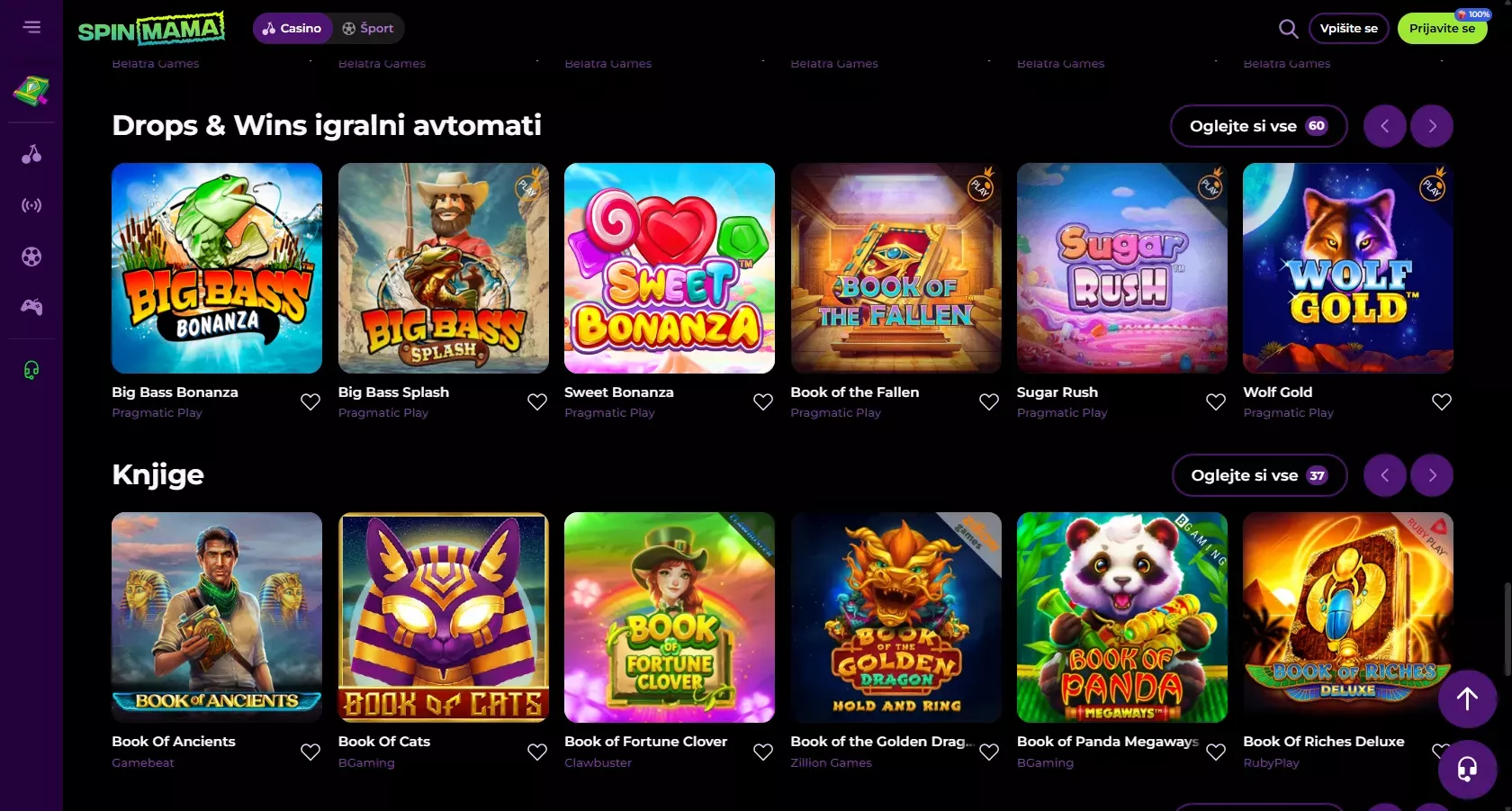 Spinmama befizetés nélküli bónusz