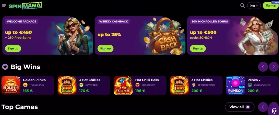 Spinmama bonus bez vkladu