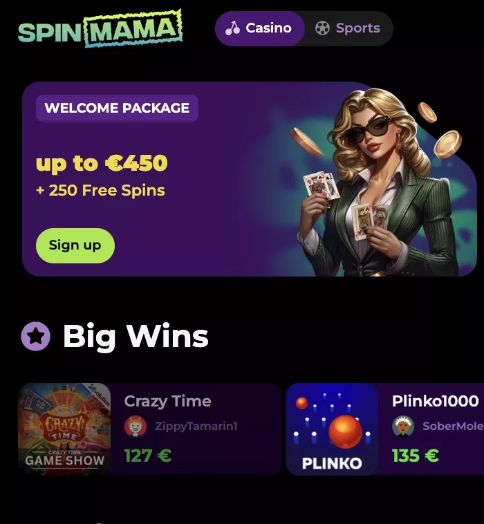 GET BONUS - Spinmama kasíno - SpinMama | 9