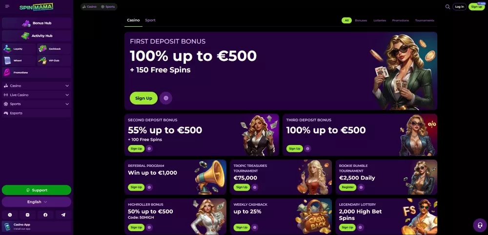 Spinmama bonus χωρίς κατάθεση