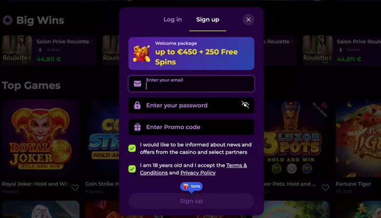 Rejestracja Spinmama