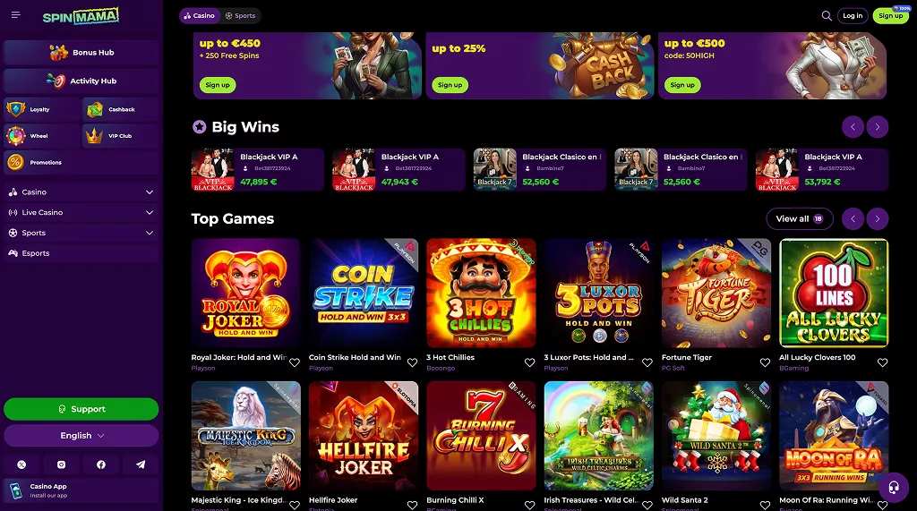 Bonus bez depozytu Spinmama